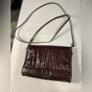 Mary Ann Rosenfeld Snakeskin Pattern Purse